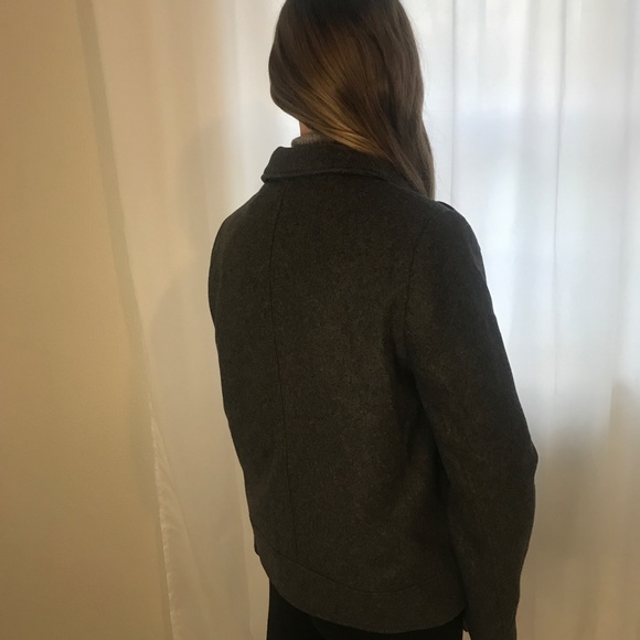 Izod Outerwear Wool Blend Motorcycle Jacket, Gray - Picture 10 of 16